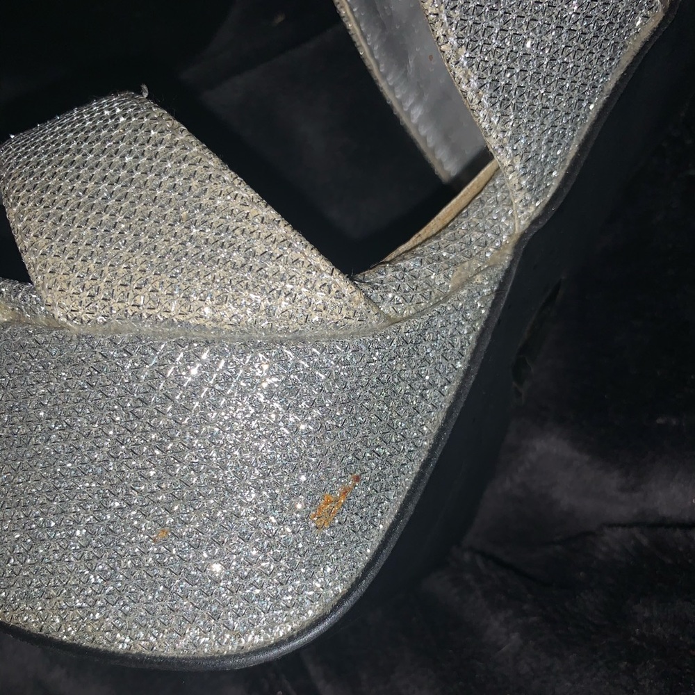 Shi by Journeys silver sparky heels - Picture 4 of 7